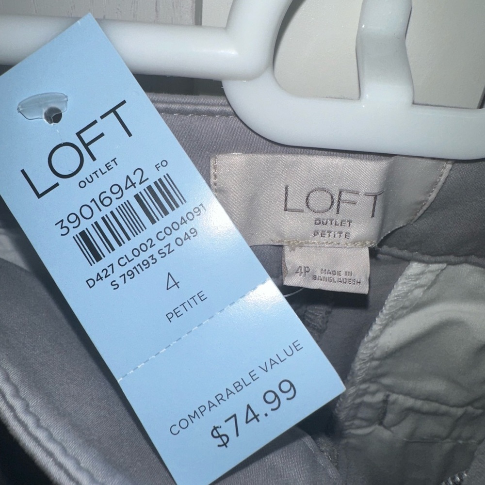 LOFT Outlet Women’s Petite Khaki Bottoms - Gray